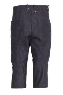 A1923 Heavyweight Hardcore Raw Denim 7-Point Casual Pants Cross-cut A1923-SS17-219PANT-SHENLAN Dark Blue - Image 9