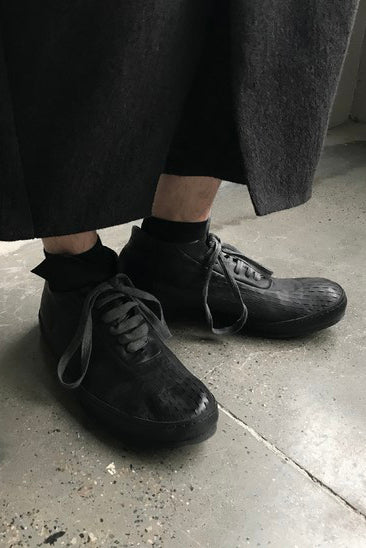 A DICIANNOVEVENTITRE (kangaroo leather sports shoes) S17－S7 BLACK UNI - Image 7