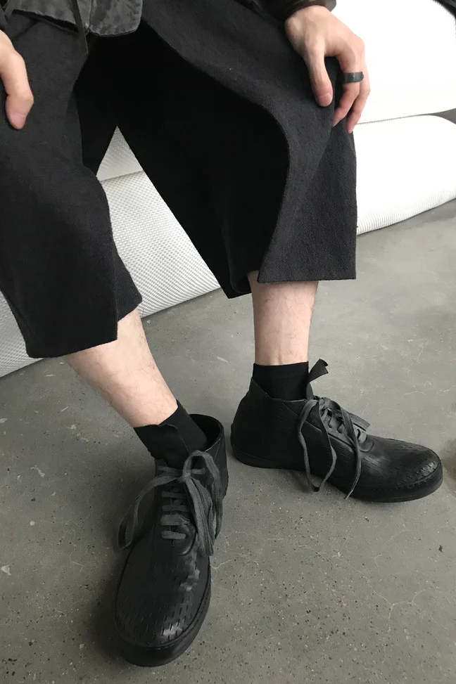 A DICIANNOVEVENTITRE (kangaroo leather sports shoes) S17－S7 BLACK UNI - Image 9