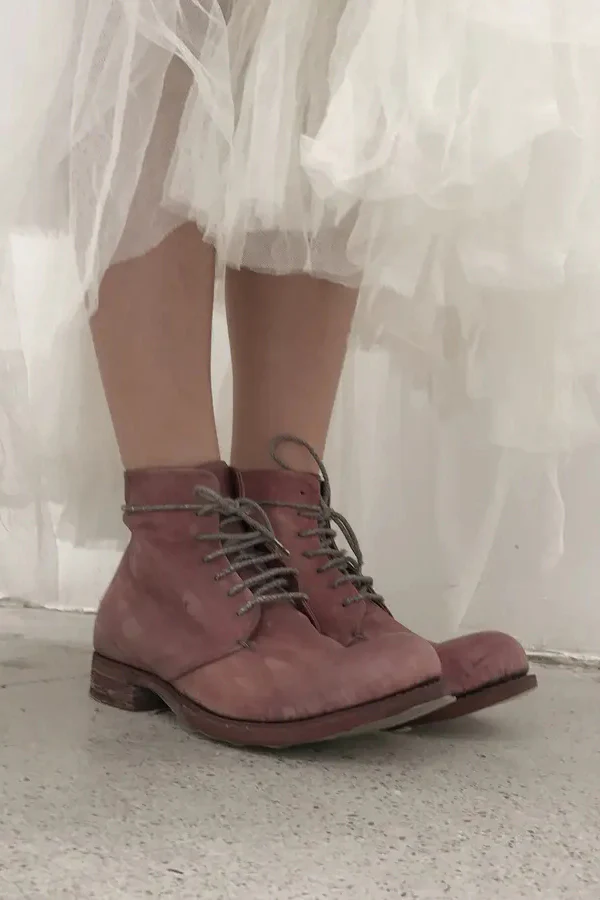 A DICIANNOVEVENTITRE (oil kangaroo leather craft ankle boots) S17－K6 PRUNE DP WO - Image 6