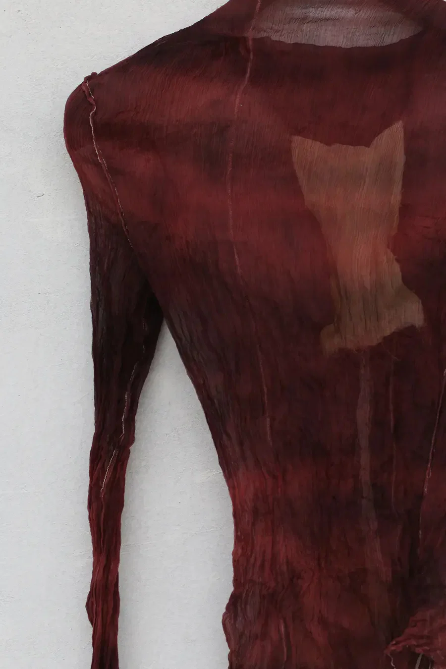 a research of elapsing Z-6851 pleated yarn top flower dyed purple - Image 2
