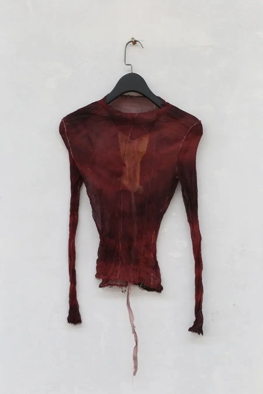 a research of elapsing Z-6851 pleated yarn top flower dyed purple - Image 3