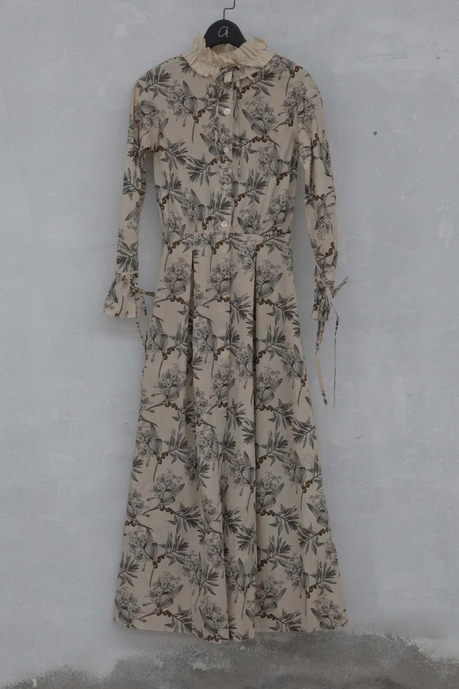 A Tentative Atelier A1919730 floral high collar printed shirt dress - Image 5
