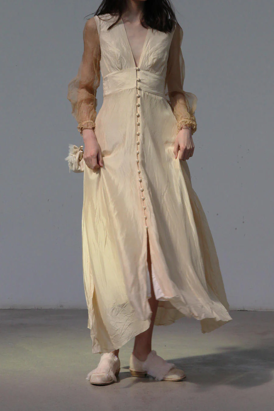 A Tentative Atelier  A2020712 hand-dyed buttoned dress - Image 5