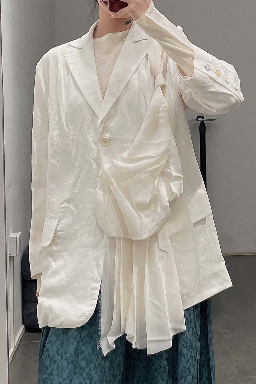 A Tentative Atelier Knotted Oversized Jacquard Jacket a2222335 - Image 10