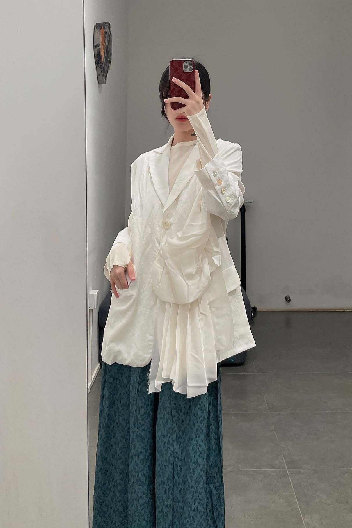 A Tentative Atelier Knotted Oversized Jacquard Jacket a2222335 - Image 11