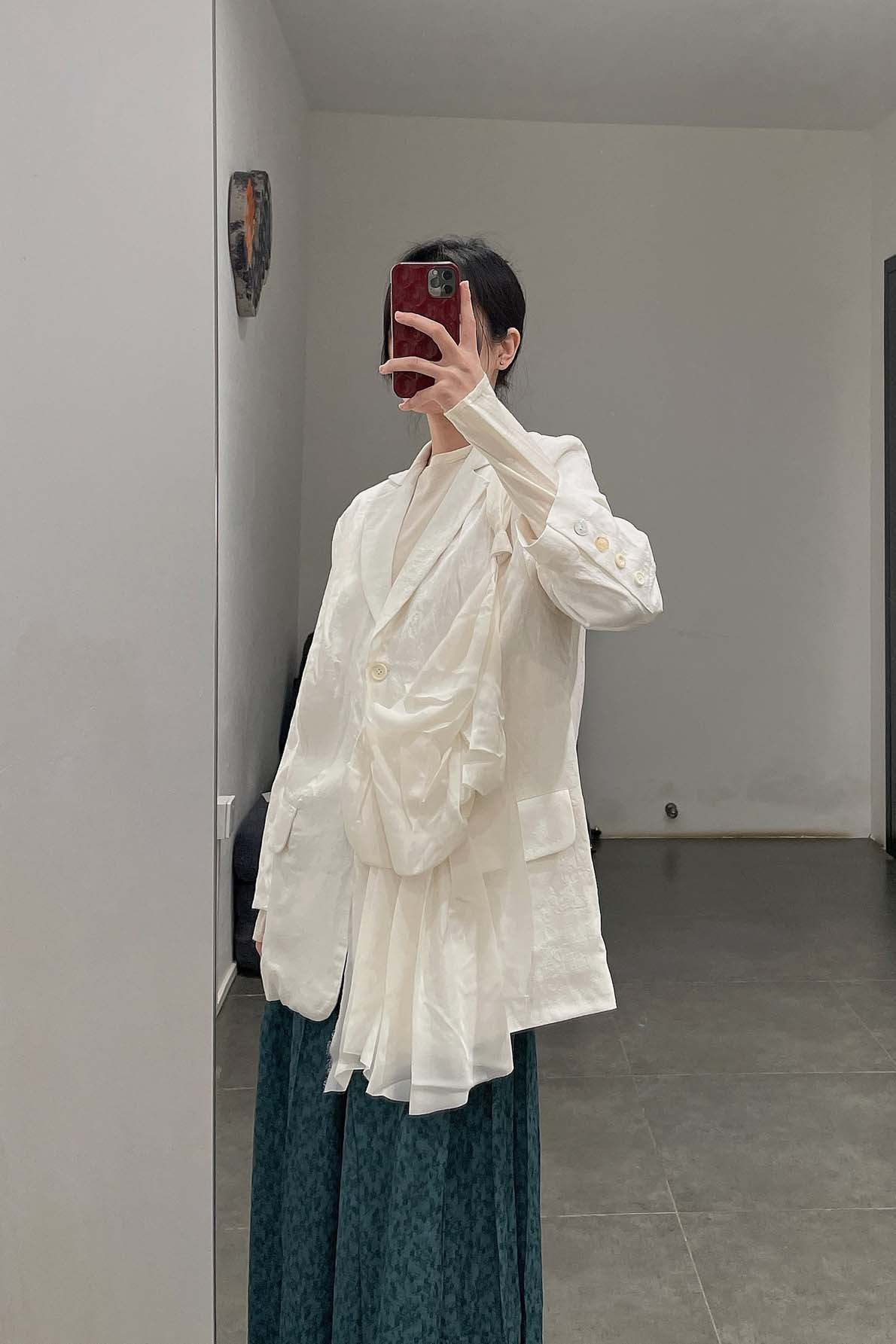 A Tentative Atelier Knotted Oversized Jacquard Jacket a2222335 - Image 12