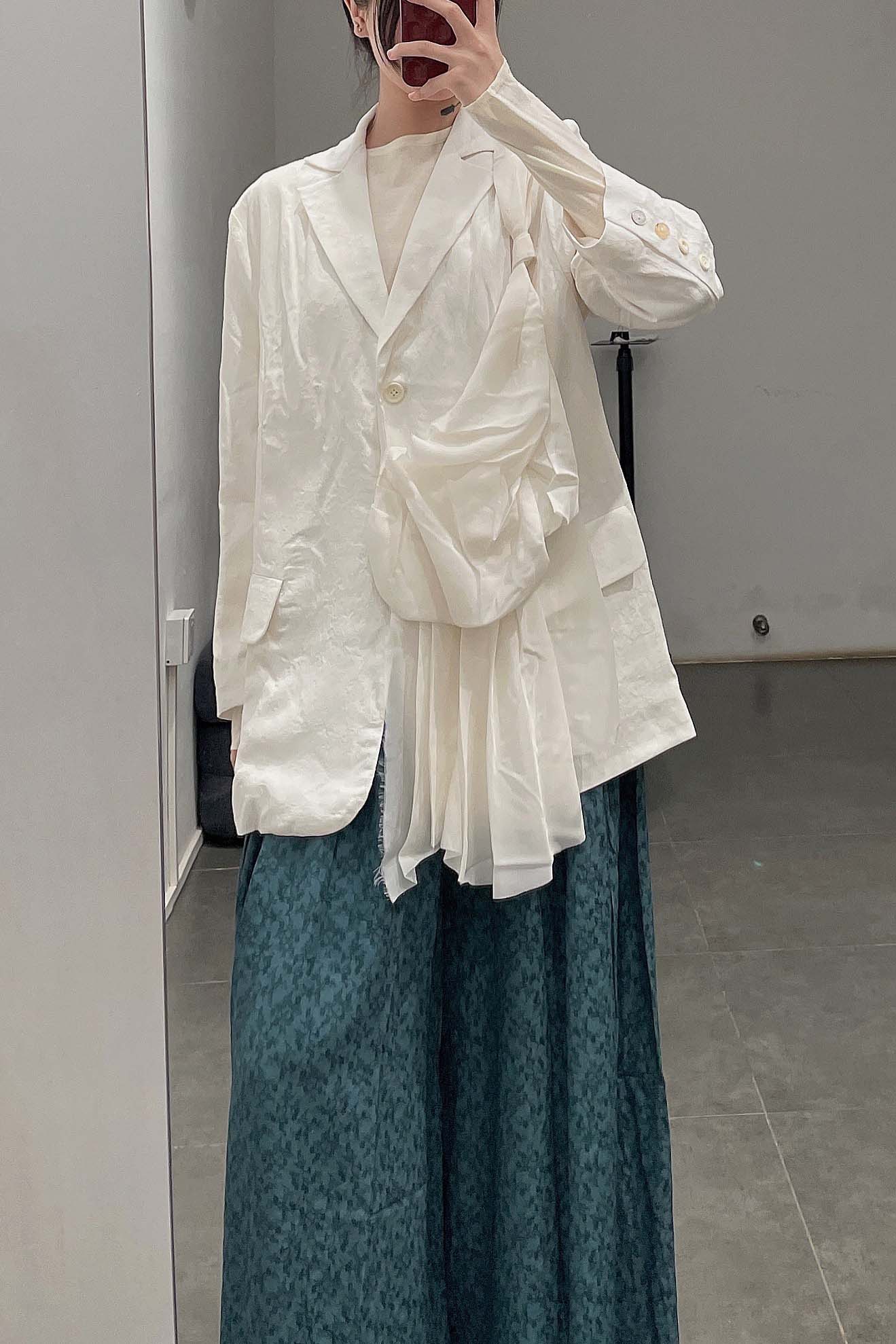 A Tentative Atelier Knotted Oversized Jacquard Jacket a2222335 - Image 13