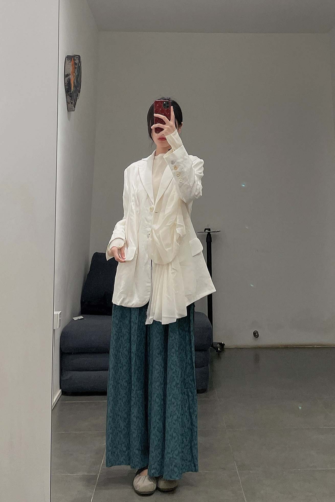A Tentative Atelier Knotted Oversized Jacquard Jacket a2222335 - Image 15