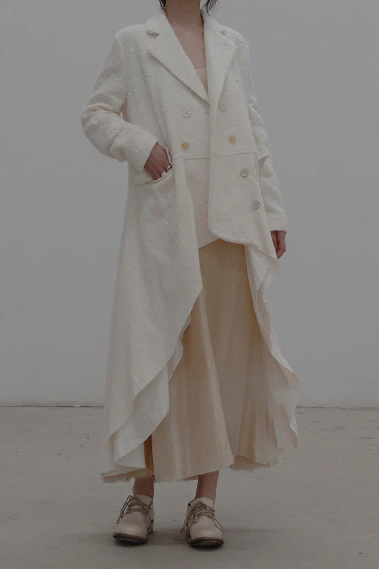 A Tentative Atelier Long Flare Patch Ribbon Coat A2122370 - Image 2