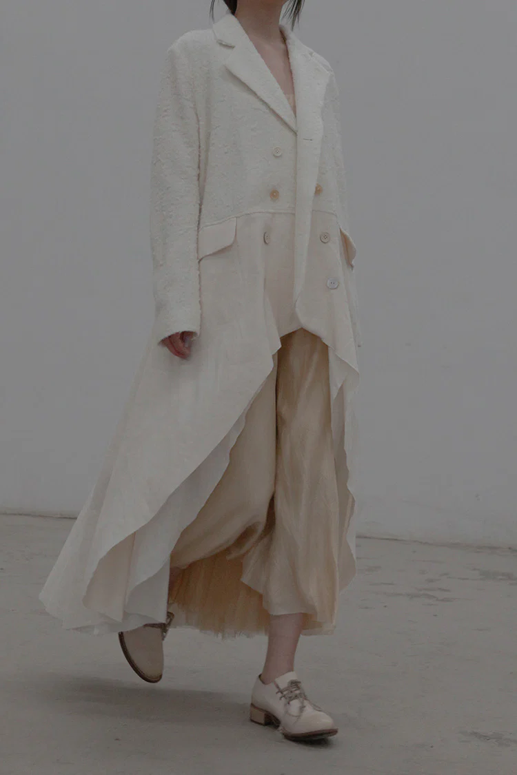 A Tentative Atelier Long Flare Patch Ribbon Coat A2122370 - Image 3