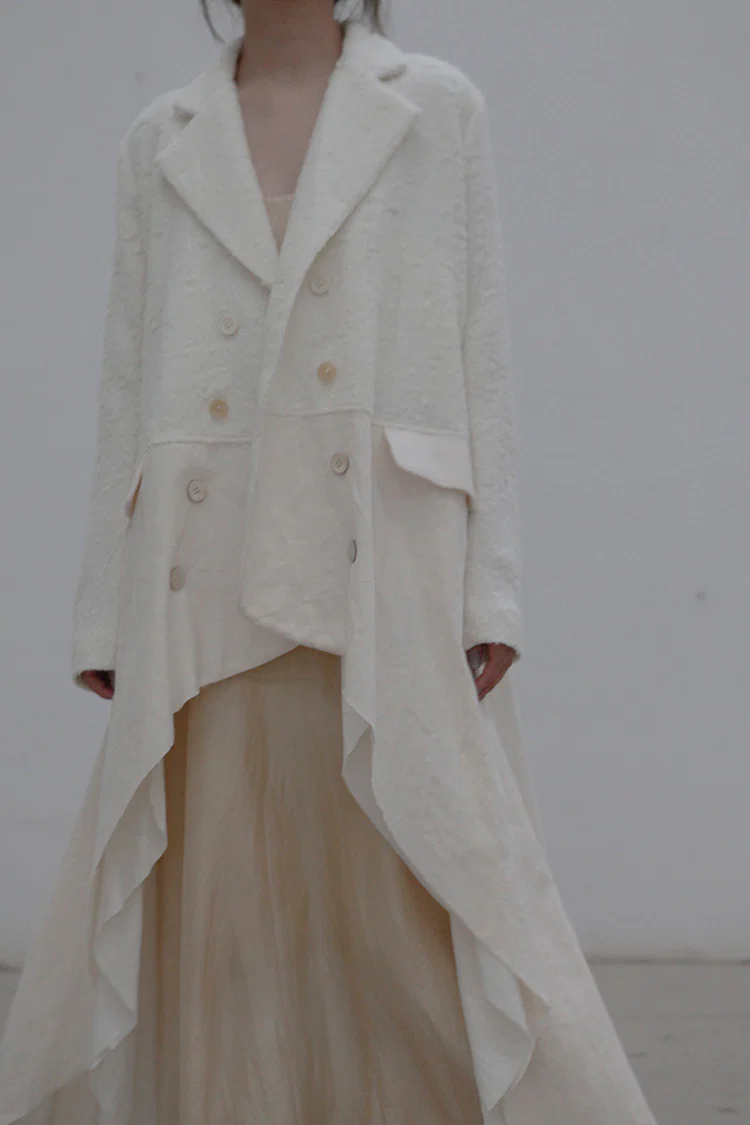 A Tentative Atelier Long Flare Patch Ribbon Coat A2122370 - Image 4