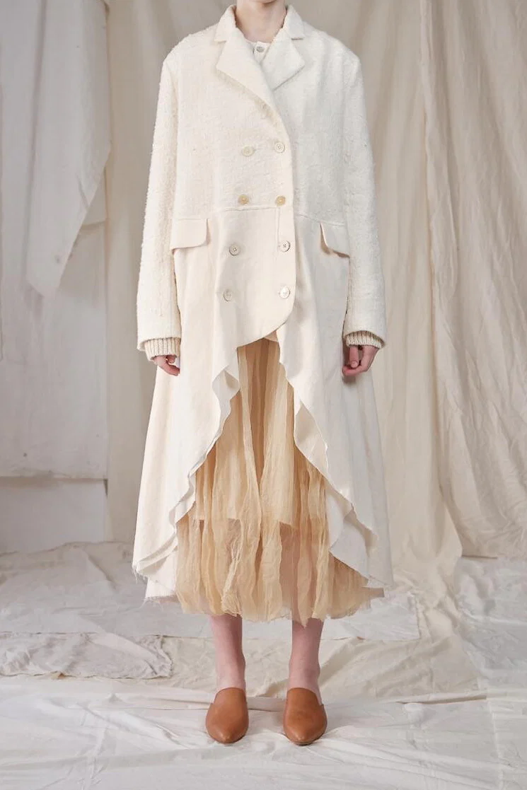 A Tentative Atelier Long Flare Patch Ribbon Coat A2122370 - Image 7