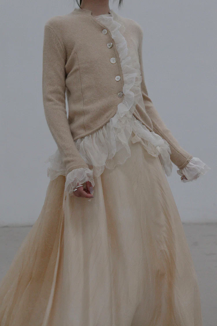 A Tentative Atelier Organza Ruffle Patch Cardigan A2122859 - Image 2