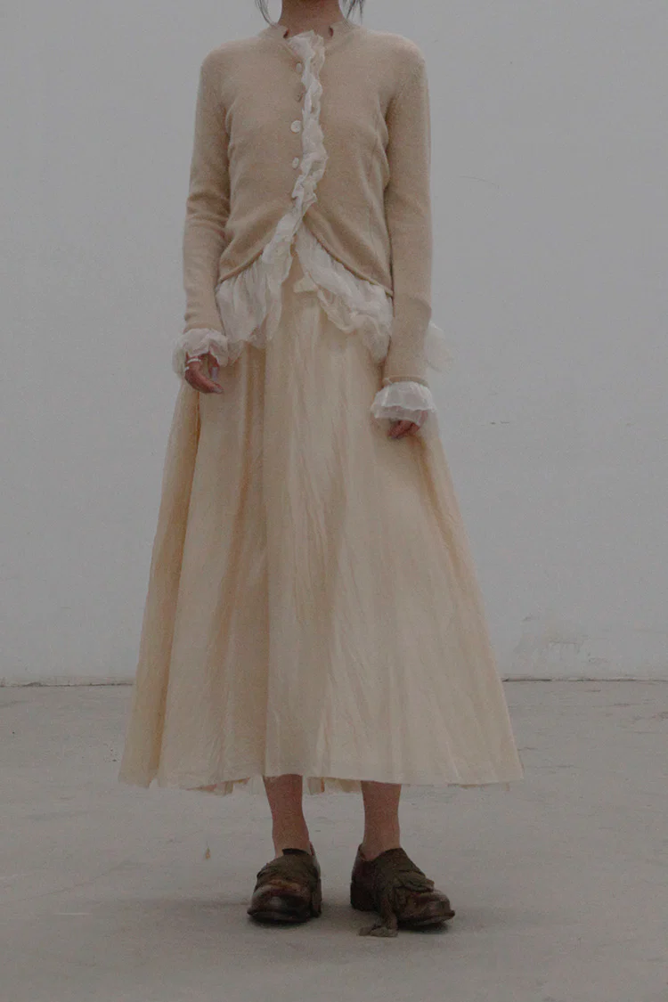 A Tentative Atelier Organza Ruffle Patch Cardigan A2122859 - Image 6