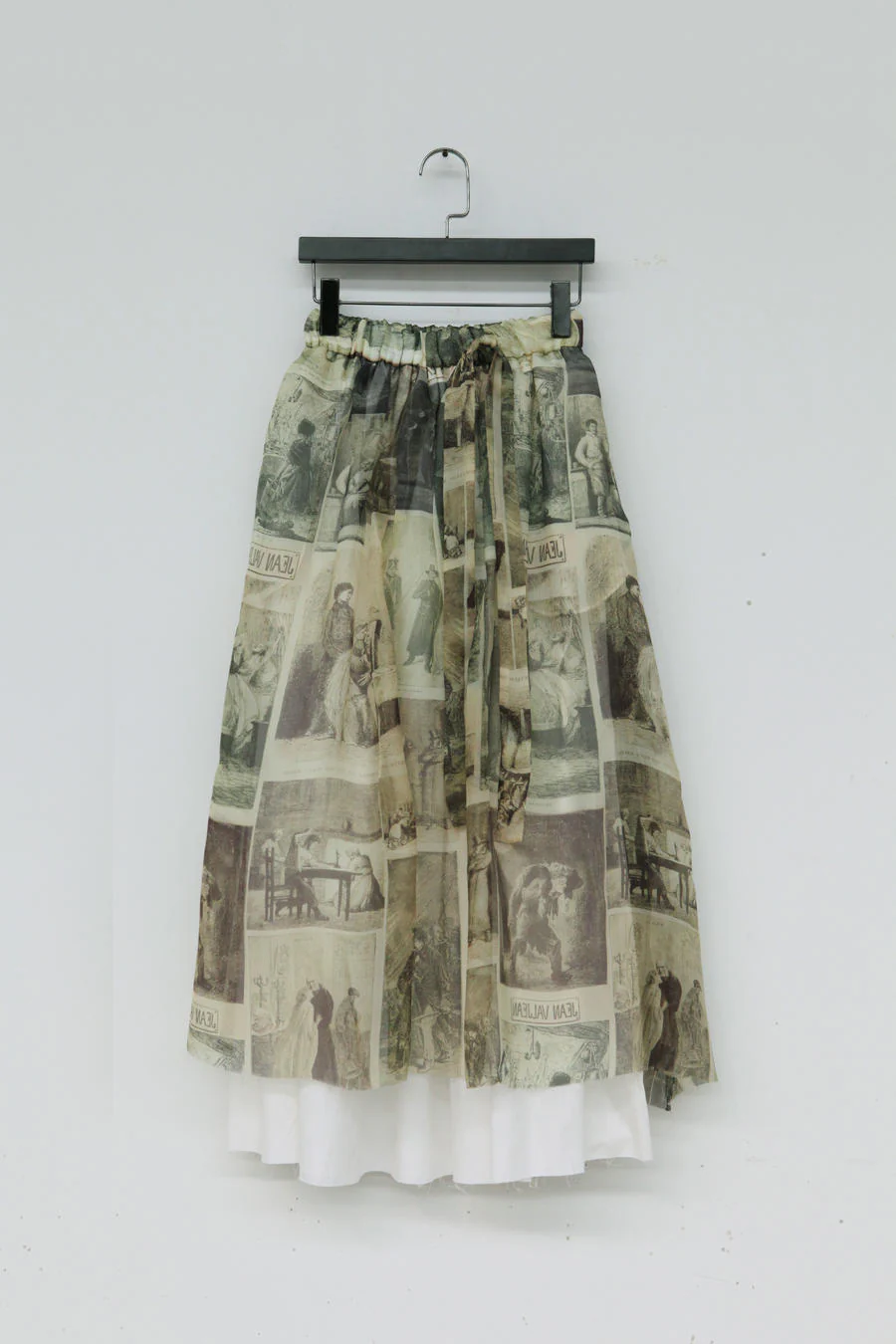 A Tentative Atelier A2020530b Retro Print Double Skirt - Image 4