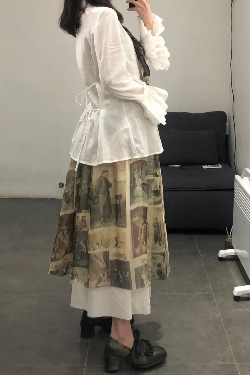 A Tentative Atelier A2020405 vintage print tie shirt - Image 4