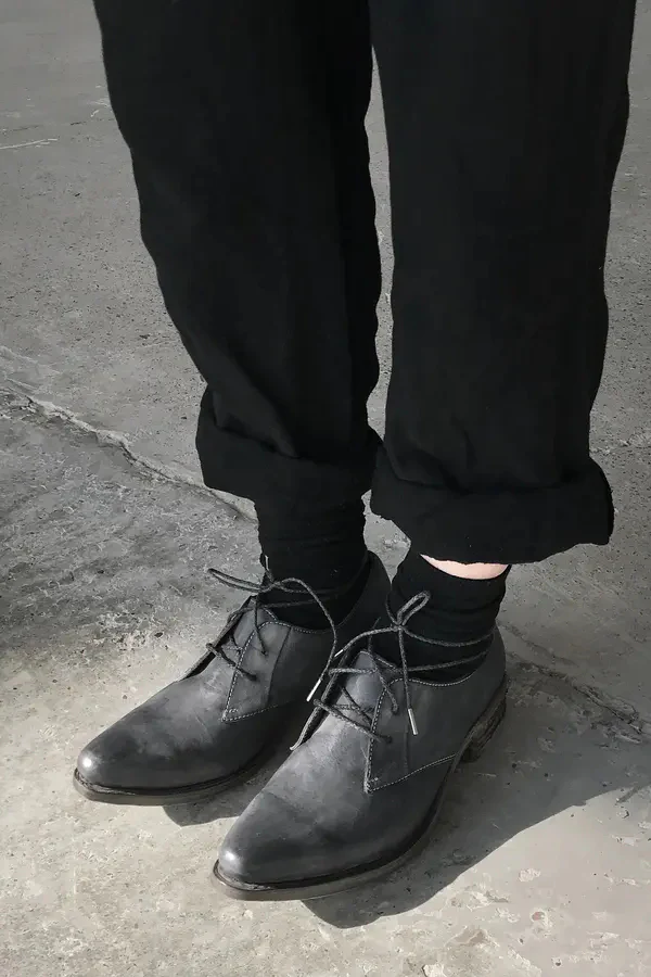 A1923 (Kangaroo leather Derby shoes) AW17 18 049 WO - Image 4