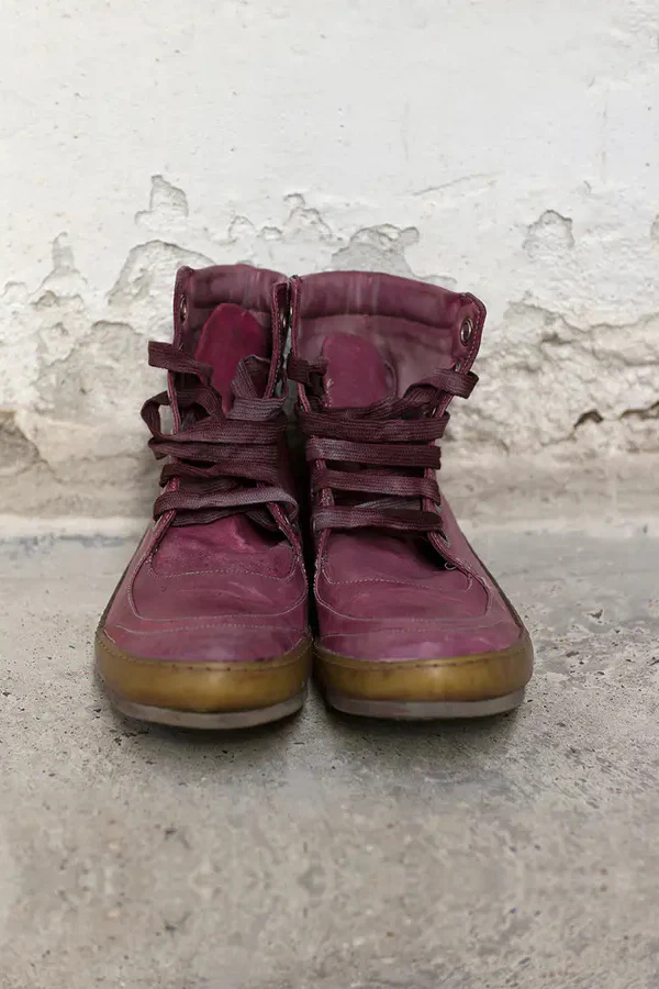 ADICIANNOVEVENTITRE (horse leather sneakers) SS17-019A HORSE OIL SNEAKER PRUNE.DP UNI - Image 3