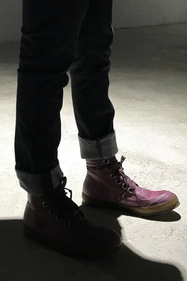 ADICIANNOVEVENTITRE (horse leather sneakers) SS17-019A HORSE OIL SNEAKER PRUNE.DP UNI - Image 7