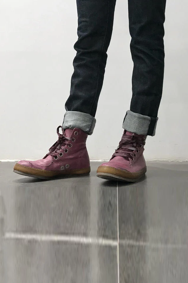 ADICIANNOVEVENTITRE (horse leather sneakers) SS17-019A HORSE OIL SNEAKER PRUNE.DP UNI - Image 9