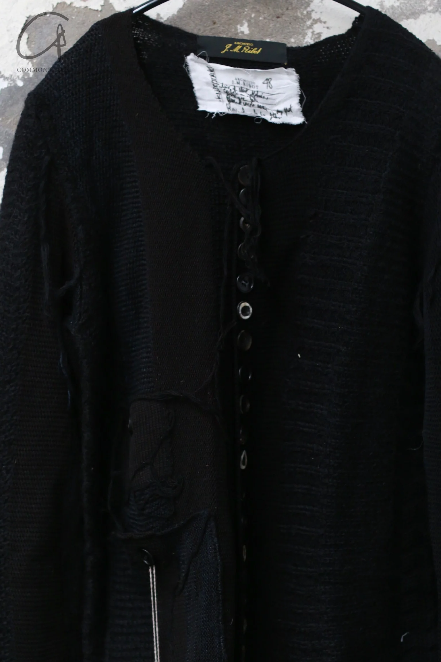 ARCHIVIO J.M.Ribot 24 Autumn/Winter Knitted Sweater Italy AJM-KN38/STRIPES/BLACK-HSTW Black - Image 2