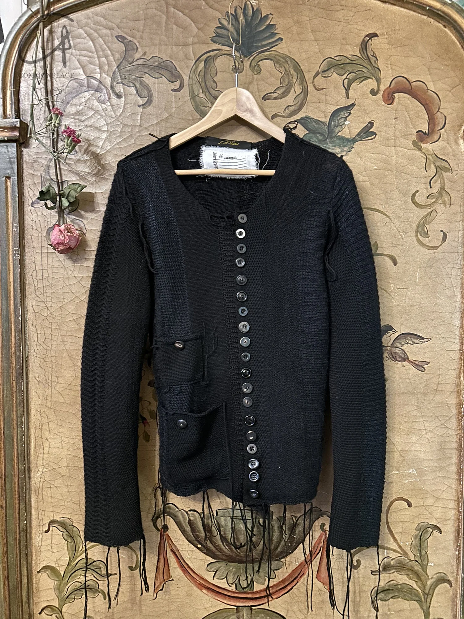 ARCHIVIO J.M.Ribot 24 Autumn/Winter Knitted Sweater Italy AJM-KN38/STRIPES/BLACK-HSTW Black - Image 5