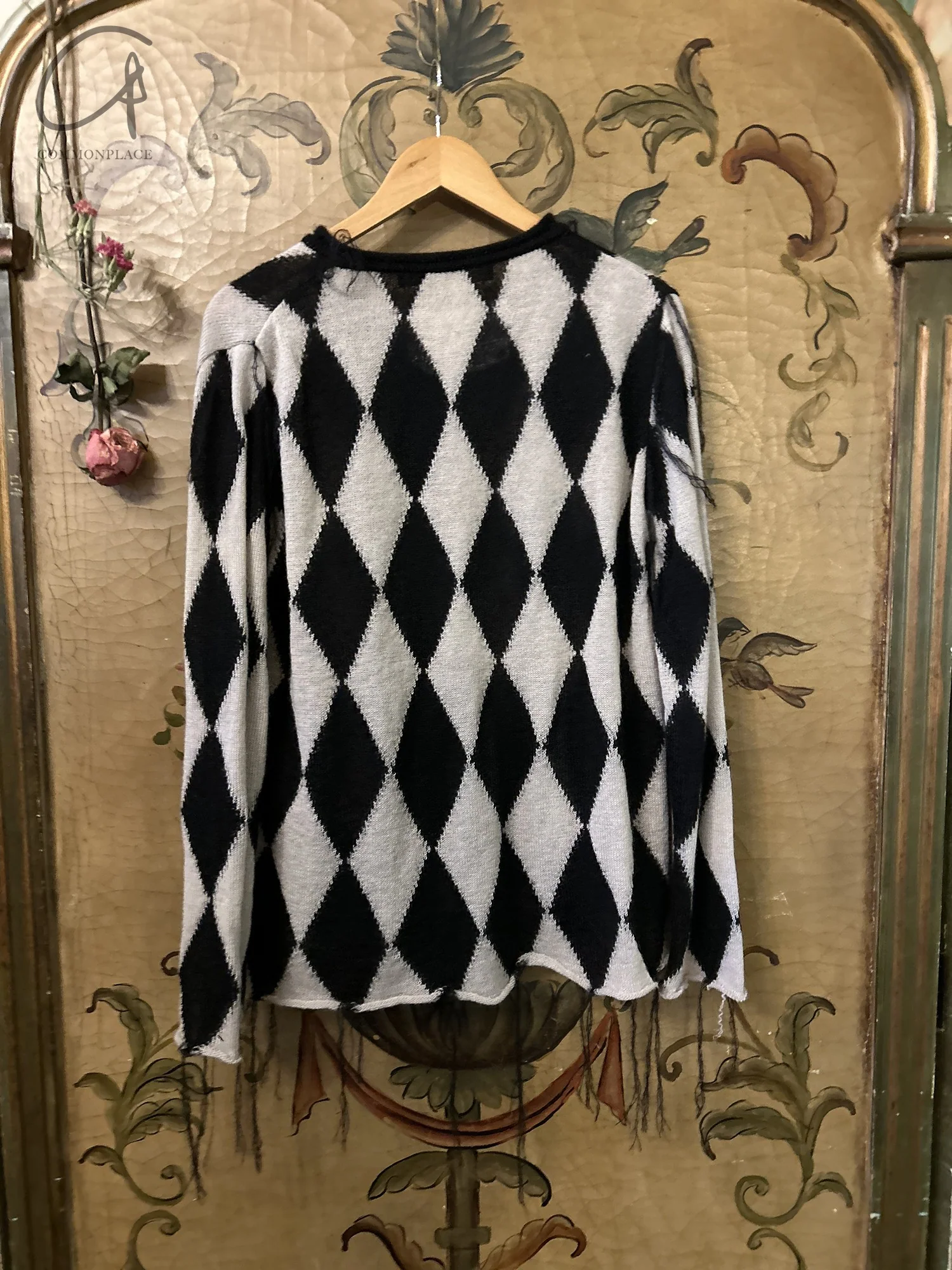 ARCHIVIO J.M.Ribot 24 Autumn/Winter Knitted Sweater Italy AJM-KN39/ROMBI-0 Black and White - Image 6