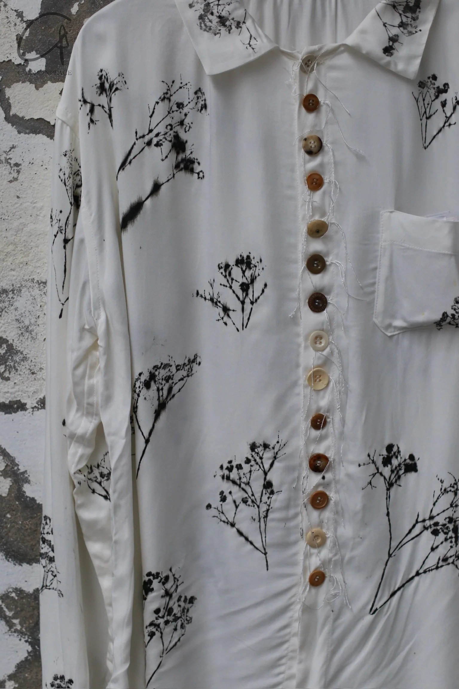 ARCHIVIO J.M.Ribot 24 Autumn/Winter Natural Dyed Worker Shirt Italy AJM-W27/MI/ND-0 White - Image 2
