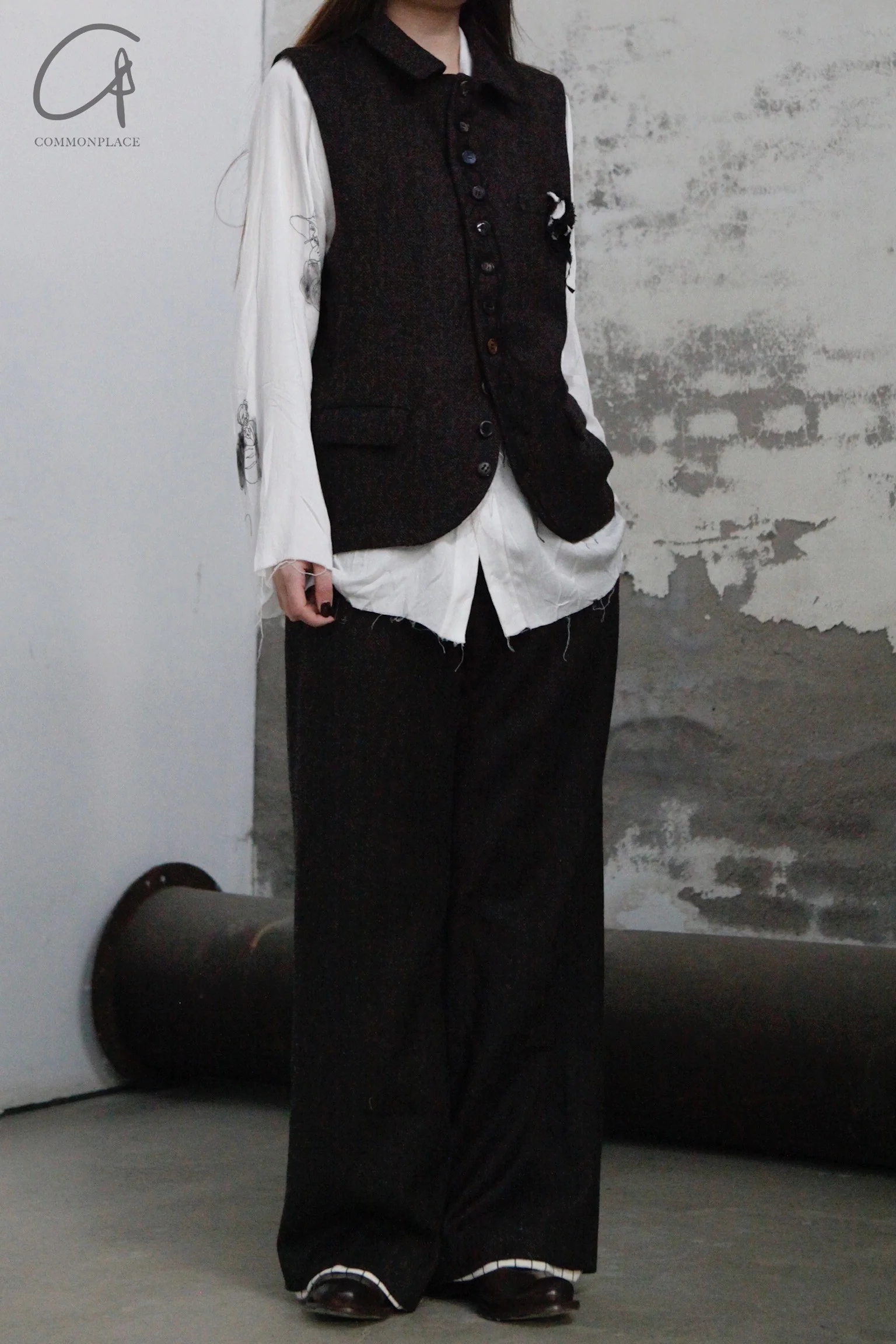 Archivio J.M.Ribot Hand -painted shirt W27/Mi/Sketch - Image 17