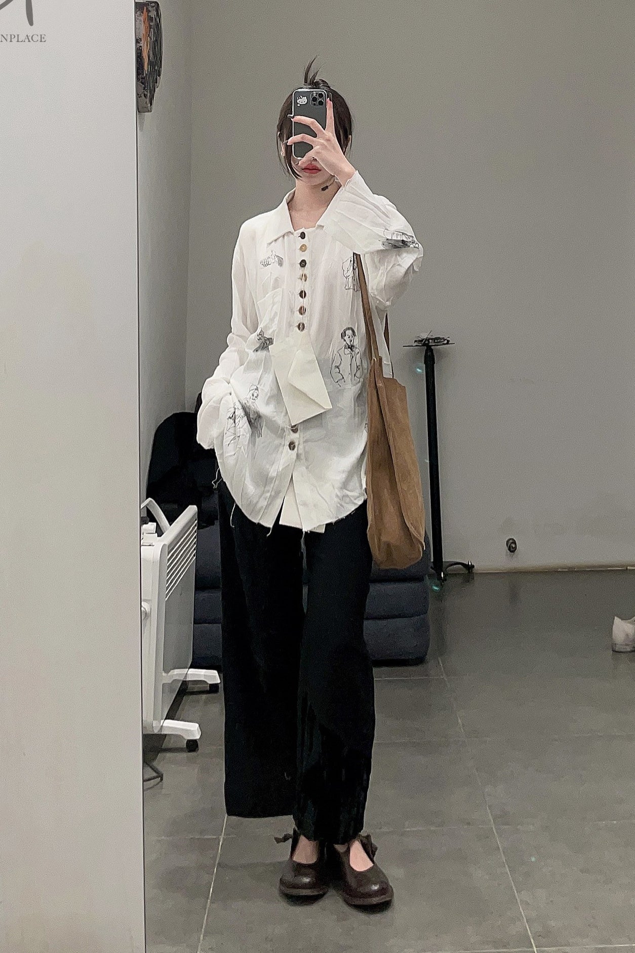 Archivio J.M.Ribot Hand -painted shirt W27/Mi/Sketch - Image 22
