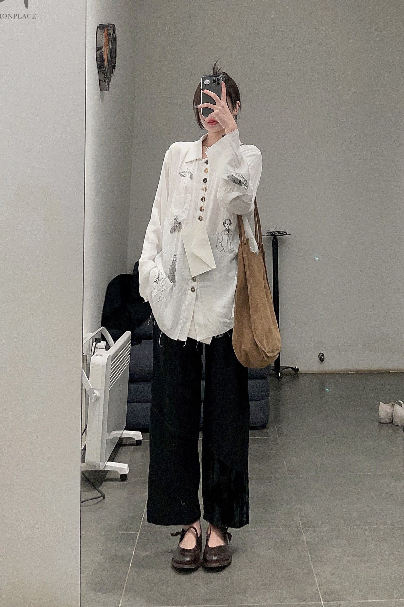 Archivio J.M.Ribot Hand -painted shirt W27/Mi/Sketch - Image 24
