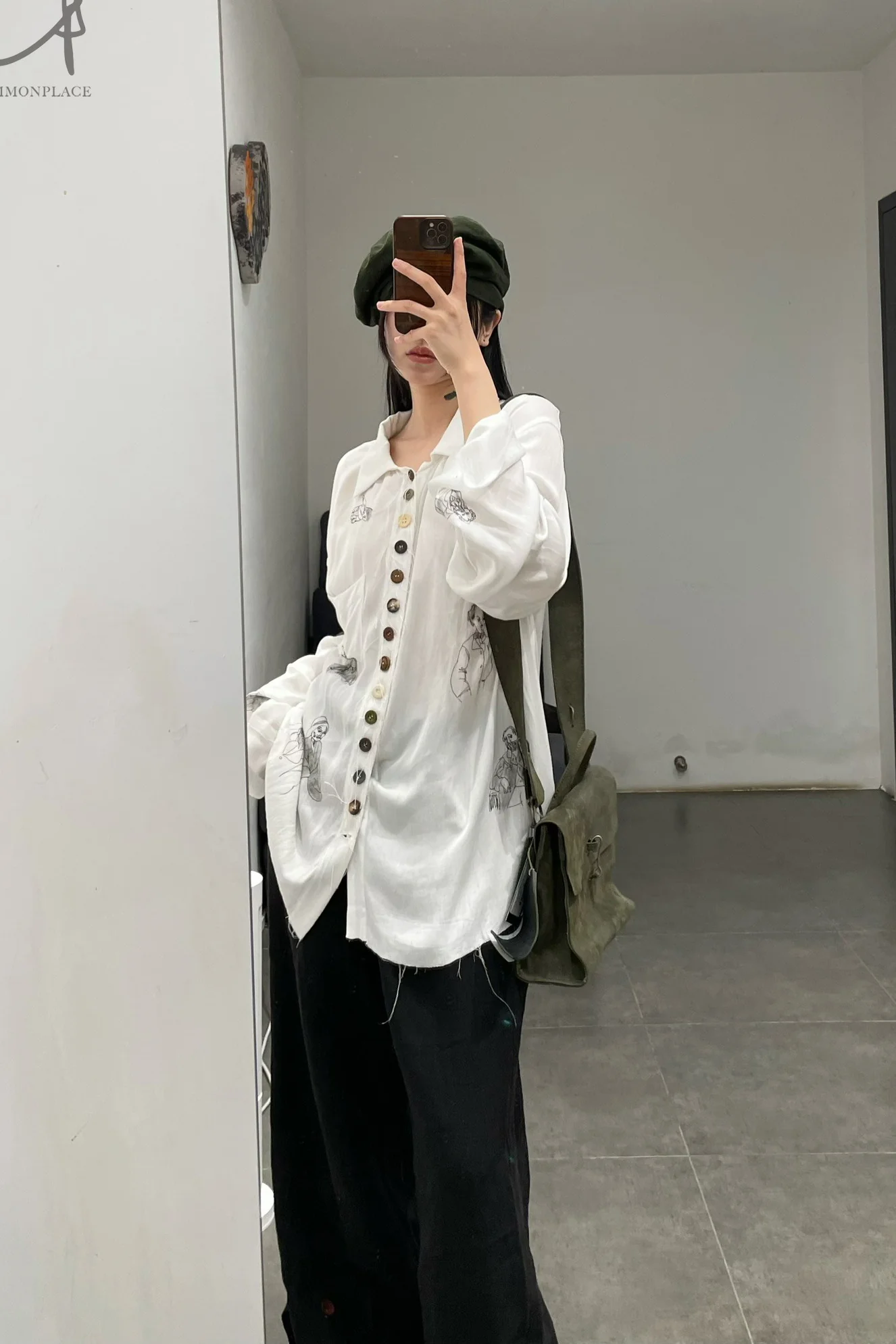 Archivio J.M.Ribot Hand -painted shirt W27/Mi/Sketch - Image 25