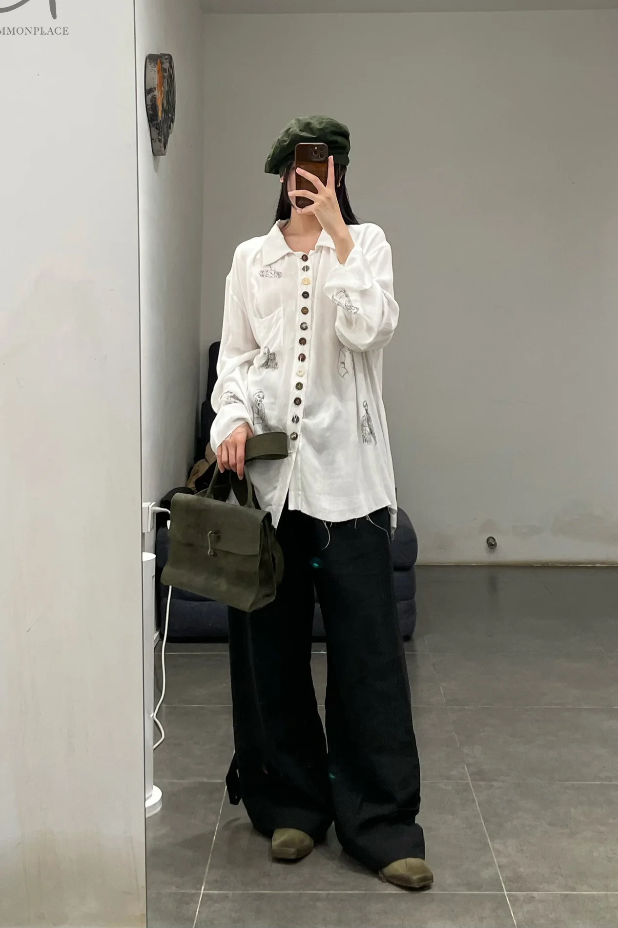 Archivio J.M.Ribot Hand -painted shirt W27/Mi/Sketch - Image 27