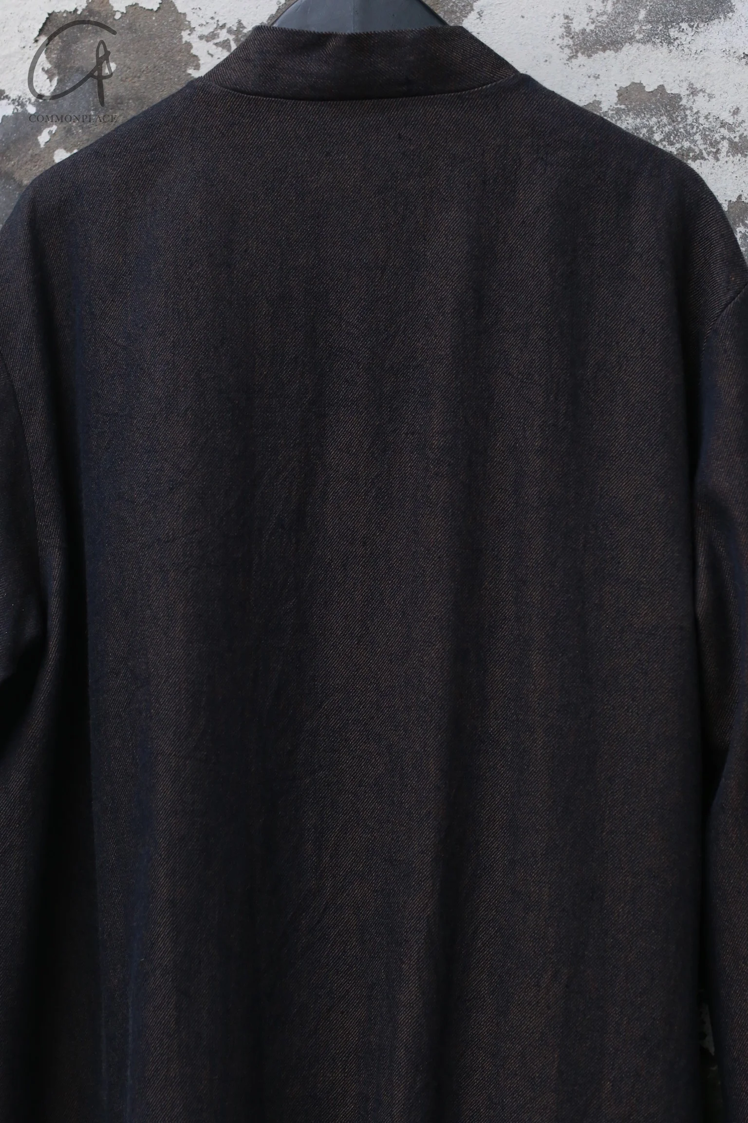 AVIVA JIFEI XUE 24 Autumn and Winter Wool Linen Denim Long Kimono Jacket AJX-FW24-LKJ-WLD-NZ Denim - Image 3