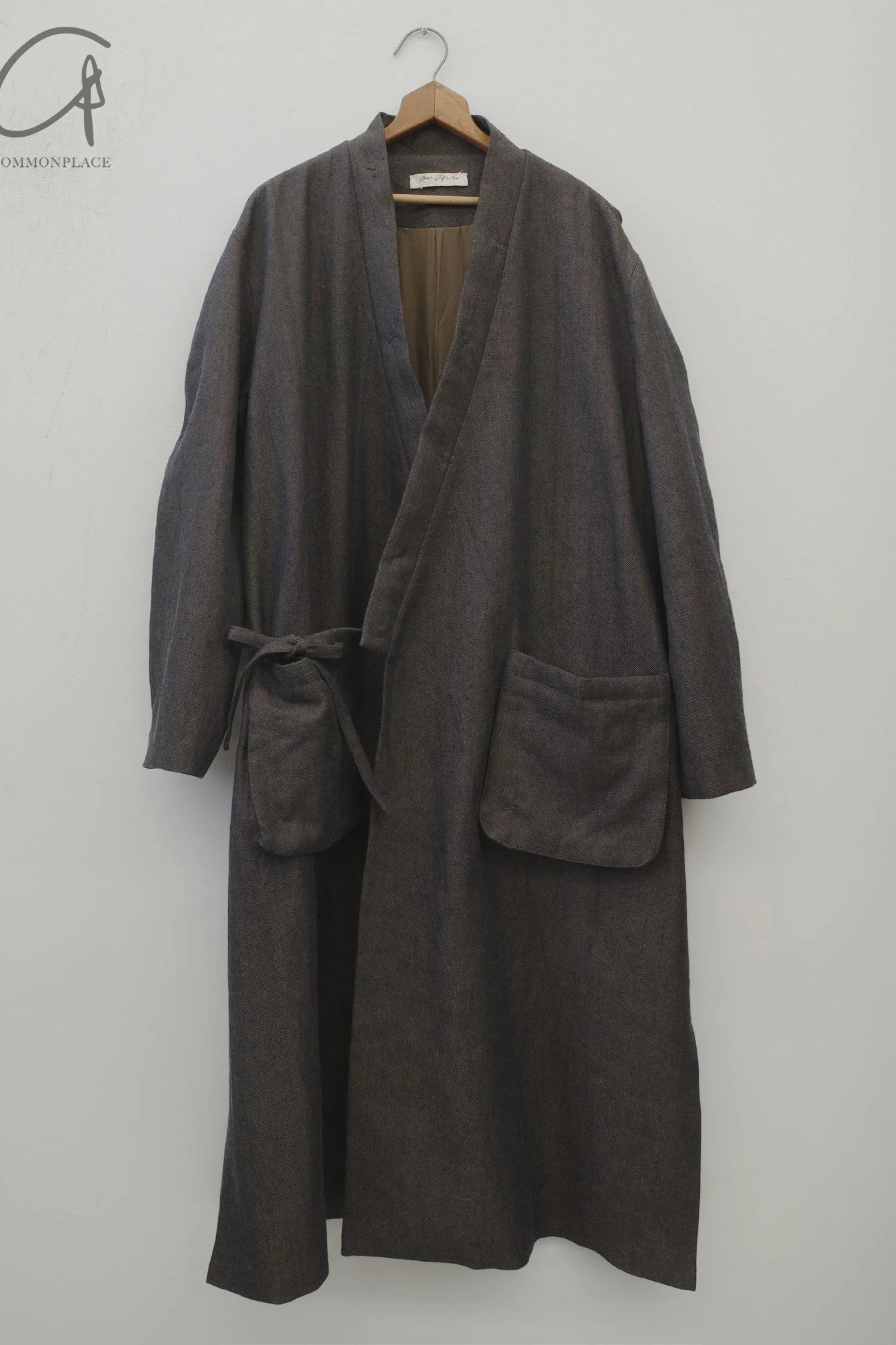 AVIVA JIFEI XUE 24 Autumn and Winter Wool Linen Denim Long Kimono Jacket AJX-FW24-LKJ-WLD-NZ Denim - Image 5