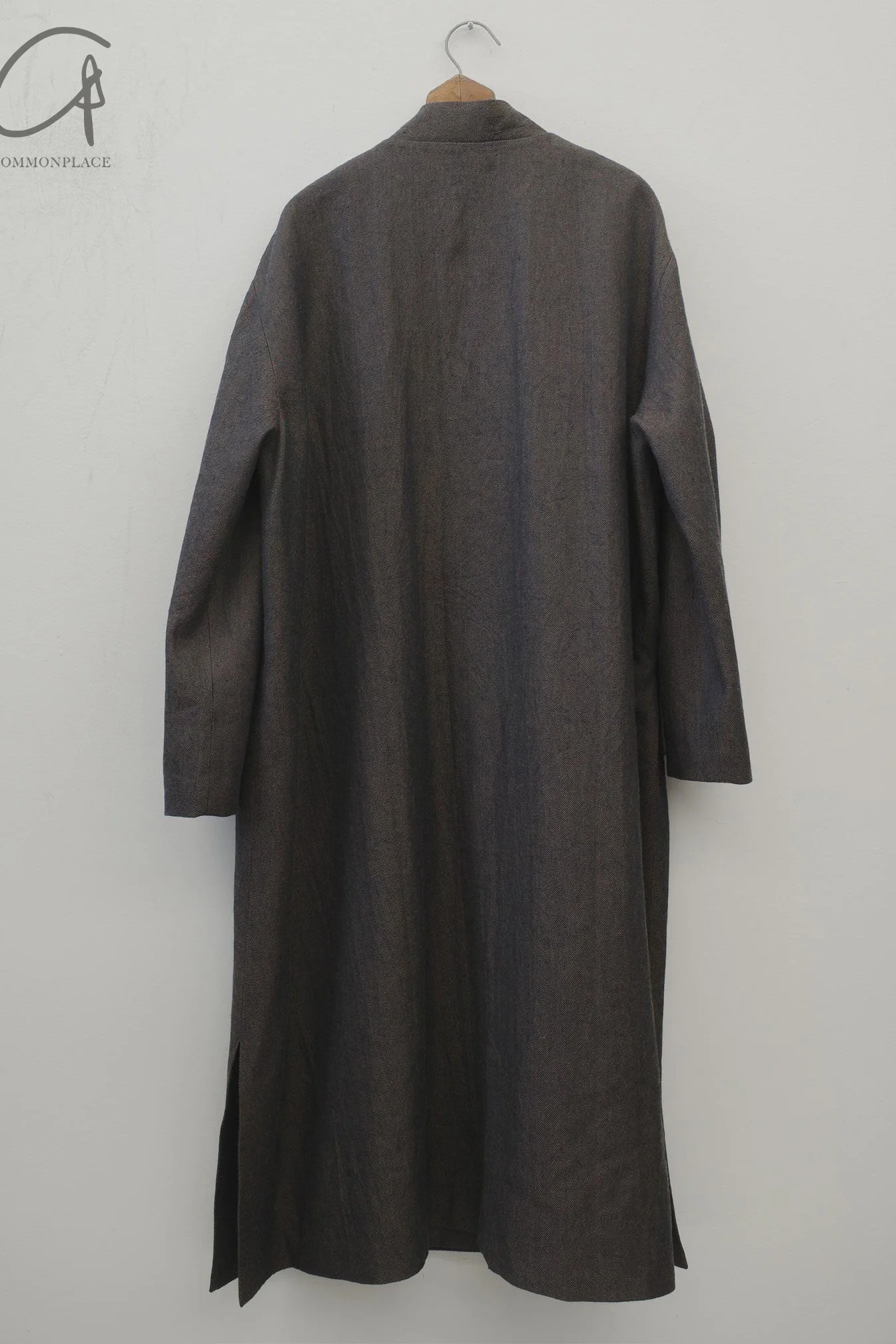 AVIVA JIFEI XUE 24 Autumn and Winter Wool Linen Denim Long Kimono Jacket AJX-FW24-LKJ-WLD-NZ Denim - Image 6