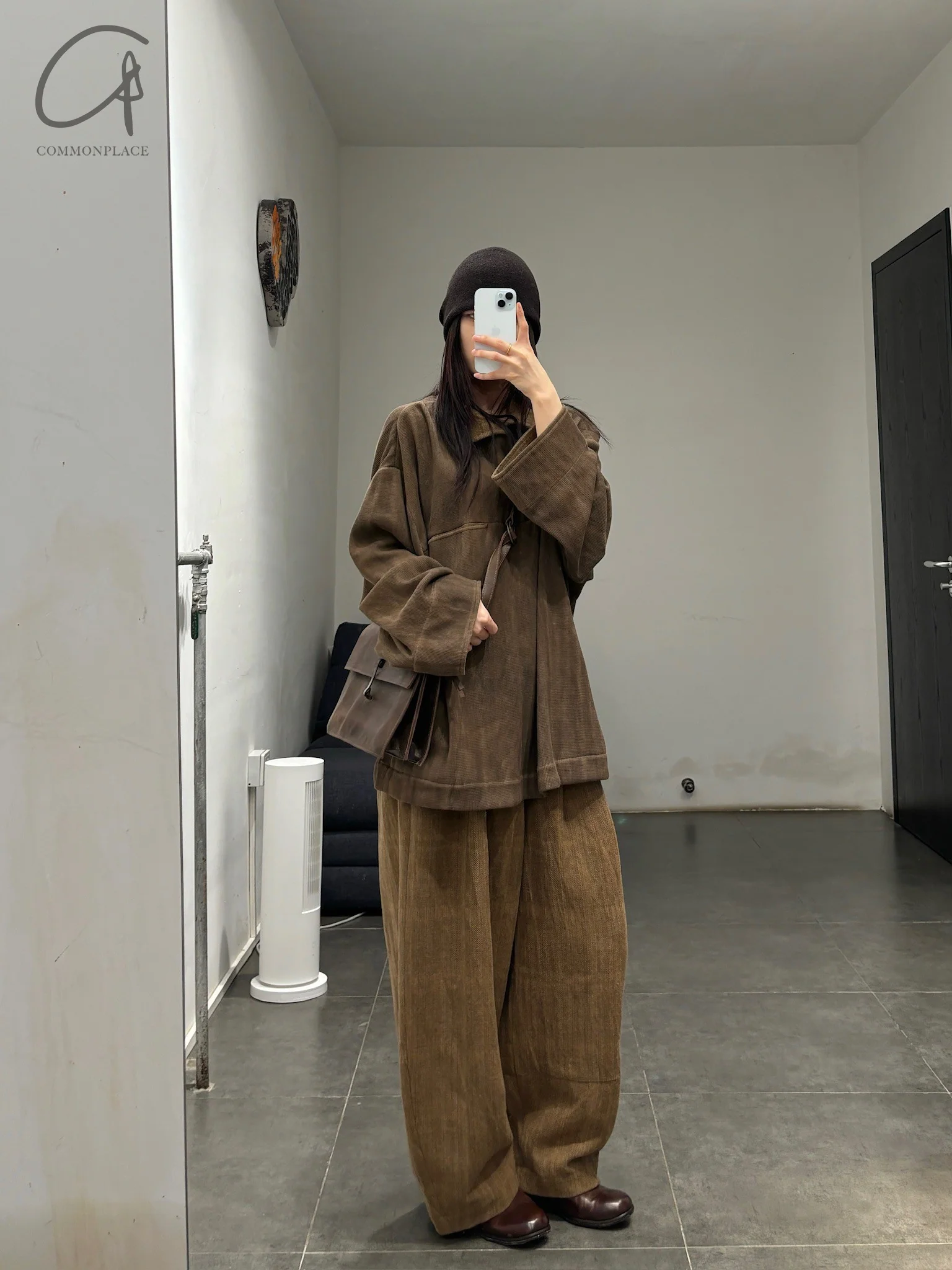 AVIVA JIFEI XUE 24 Autumn and Winter Wool Linen Plaid Cocoon Pants AJX-FW24-CP-KWLC-GW Plaid - Image 10