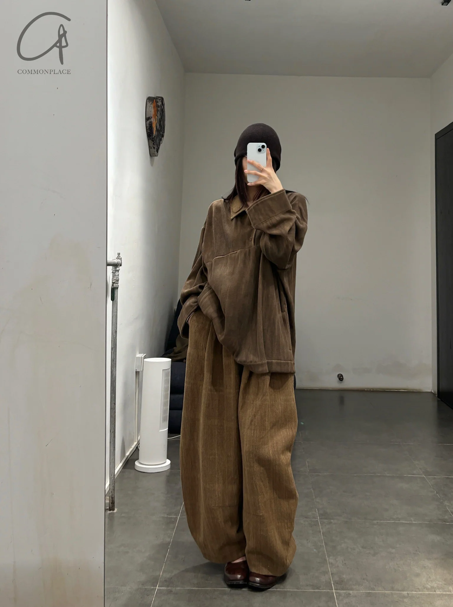 AVIVA JIFEI XUE 24 Autumn and Winter Wool Linen Plaid Cocoon Pants AJX-FW24-CP-KWLC-GW Plaid - Image 11