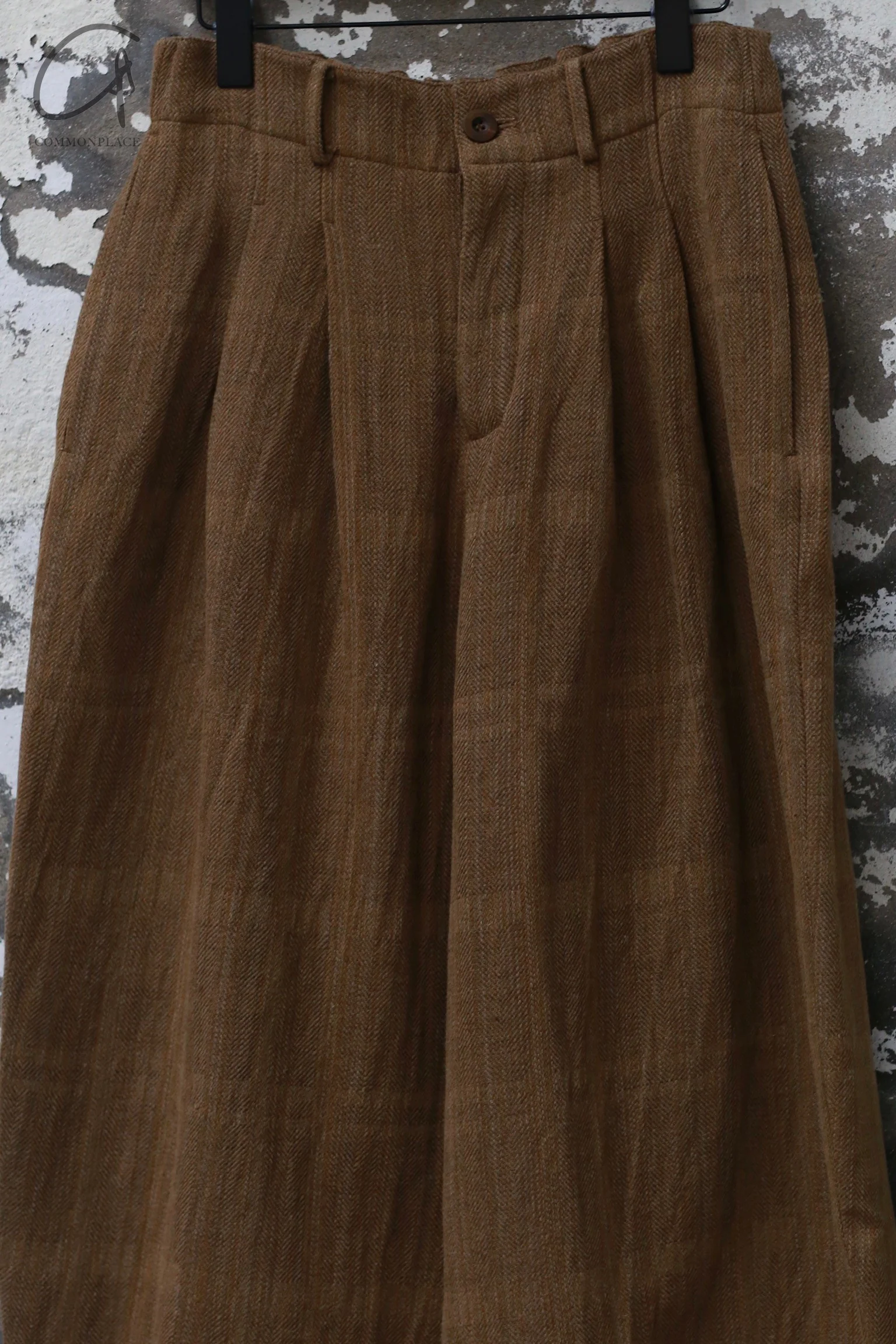 AVIVA JIFEI XUE 24 Autumn and Winter Wool Linen Plaid Cocoon Pants AJX-FW24-CP-KWLC-GW Plaid - Image 2