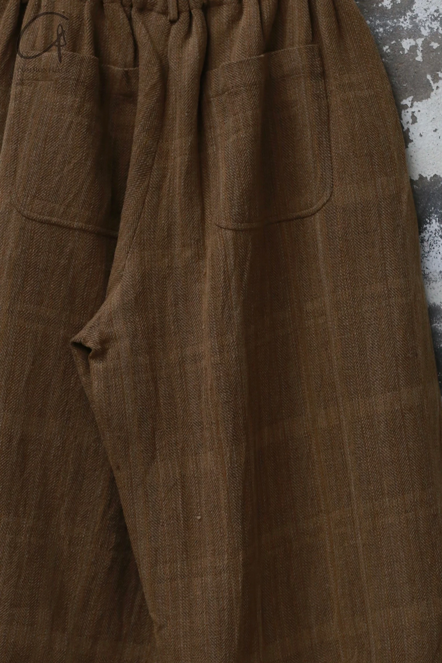 AVIVA JIFEI XUE 24 Autumn and Winter Wool Linen Plaid Cocoon Pants AJX-FW24-CP-KWLC-GW Plaid - Image 3
