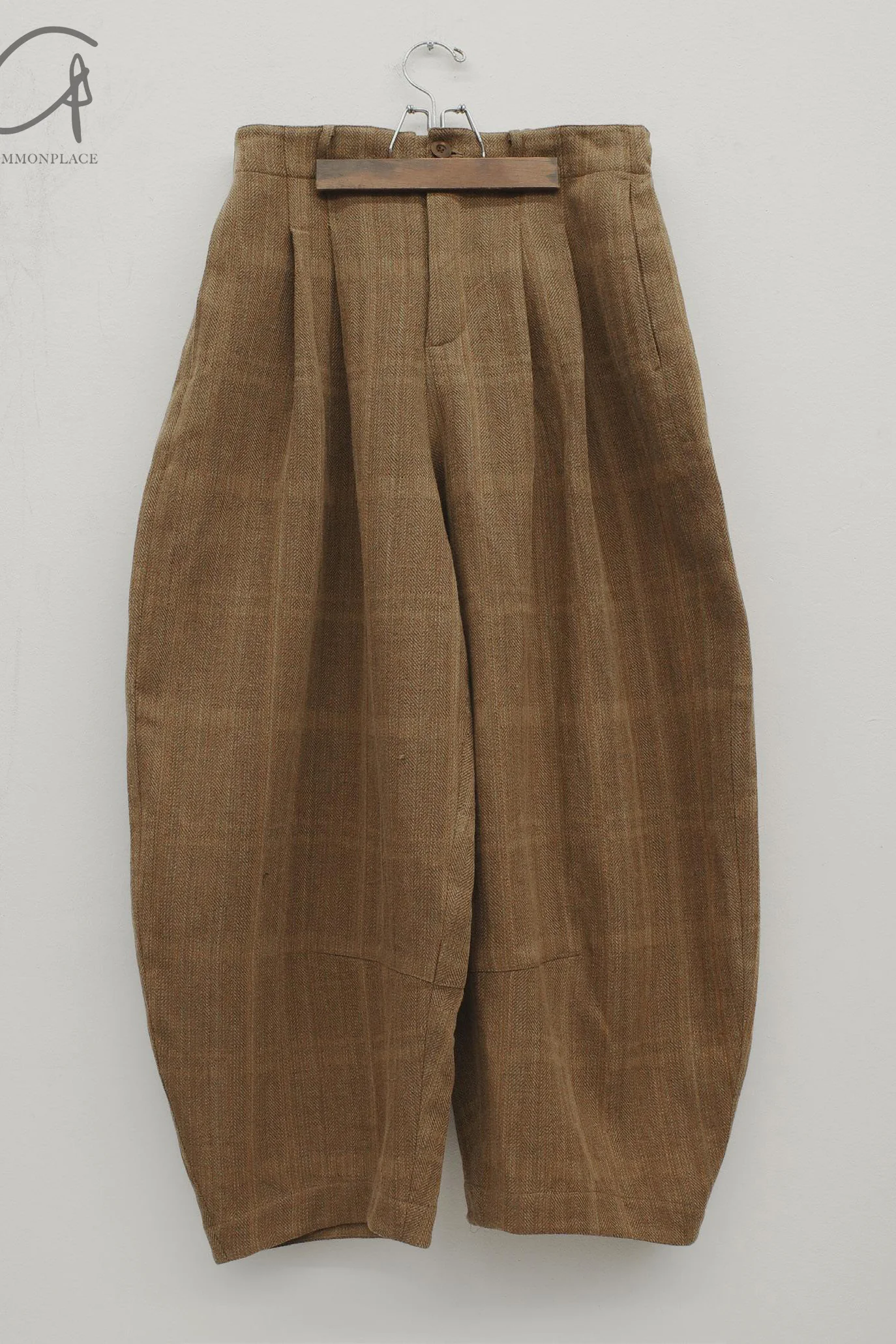 AVIVA JIFEI XUE 24 Autumn and Winter Wool Linen Plaid Cocoon Pants AJX-FW24-CP-KWLC-GW Plaid - Image 5