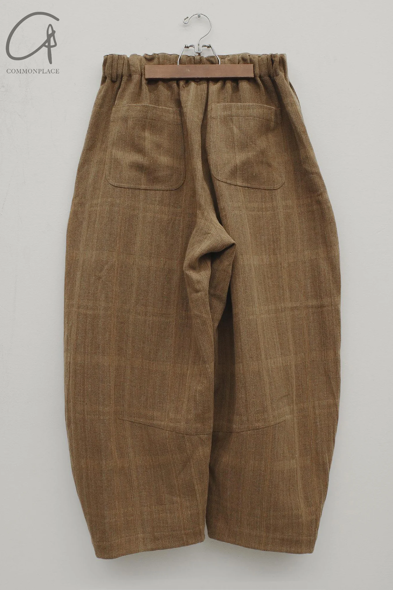 AVIVA JIFEI XUE 24 Autumn and Winter Wool Linen Plaid Cocoon Pants AJX-FW24-CP-KWLC-GW Plaid - Image 6