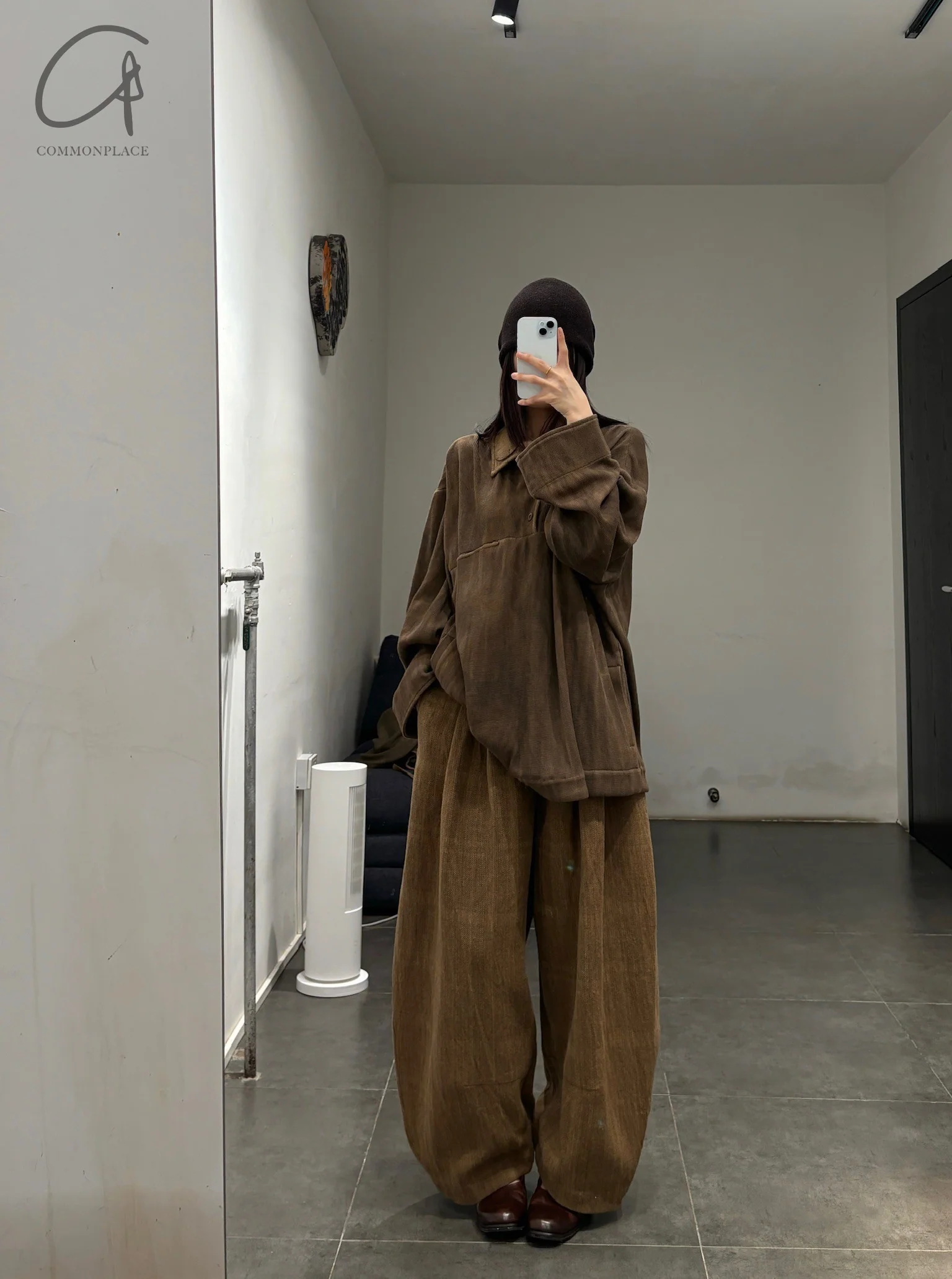 AVIVA JIFEI XUE 24 Autumn and Winter Wool Linen Plaid Cocoon Pants AJX-FW24-CP-KWLC-GW Plaid - Image 9