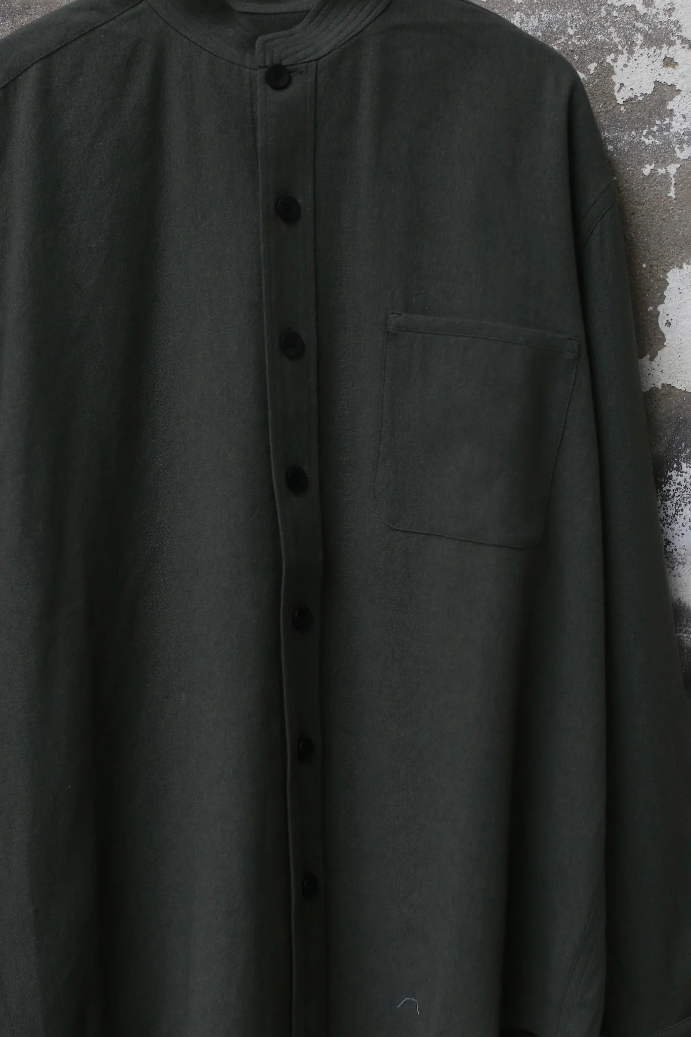 AVIVA JIFEI XUE 25 Autumn and Winter Stand Collar Shirt AJX-FW25-SCS-PWW-Pine - Image 2