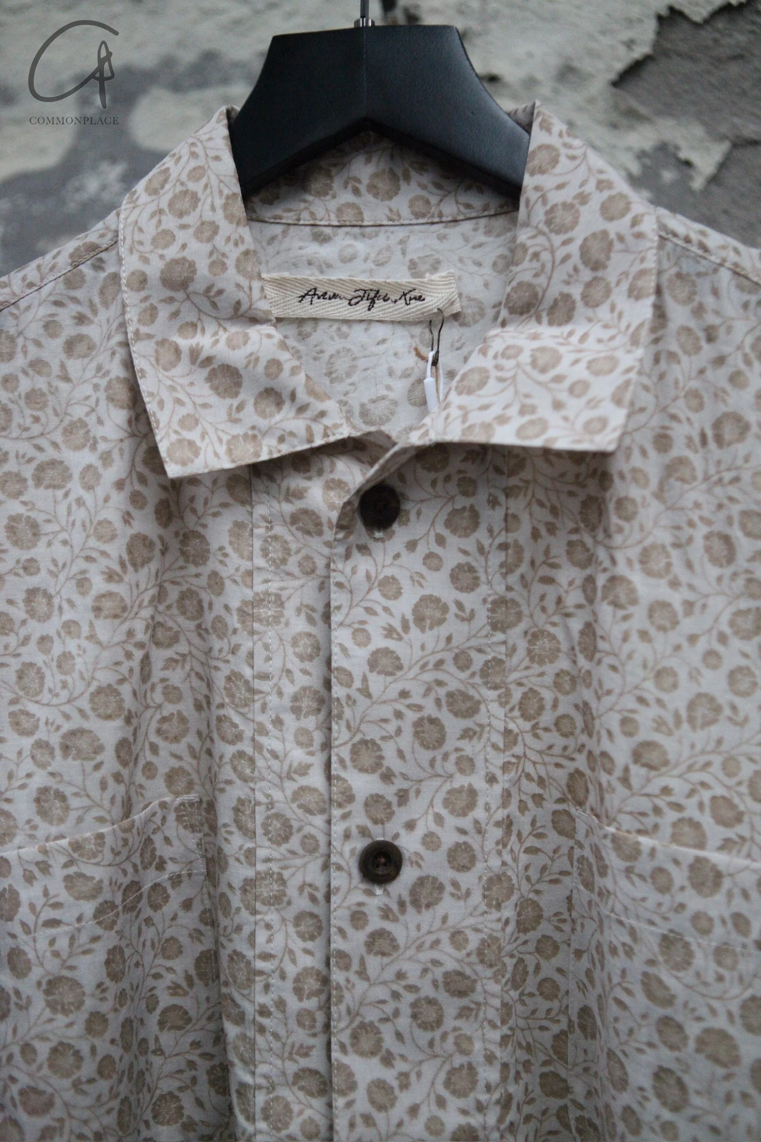 AVIVA JIFEI XUE 25 Spring and Summer Printed Short Sleeve Loose Shirt AJX-SS25-SSBS-BPP-SYYH Peony Print - Image 2