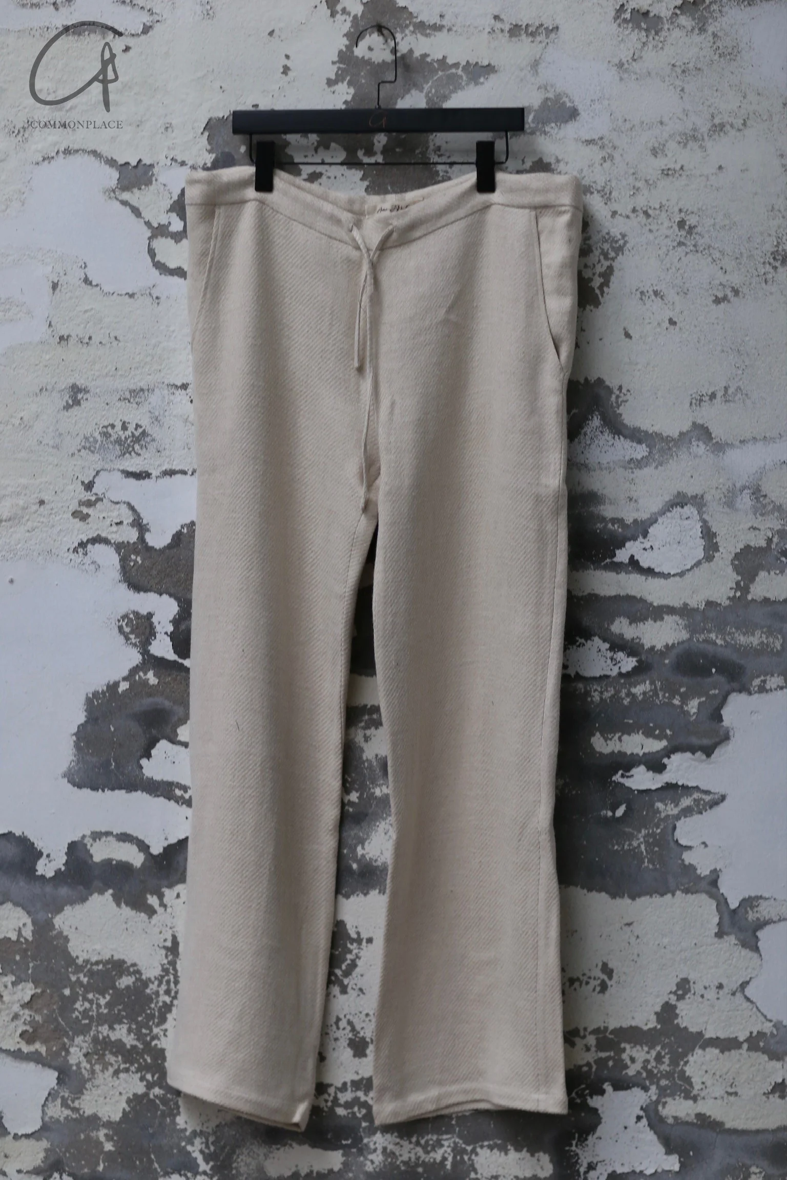 AVIVA JIFEI XUE drawstring trousers SS24-DSP-NTRL