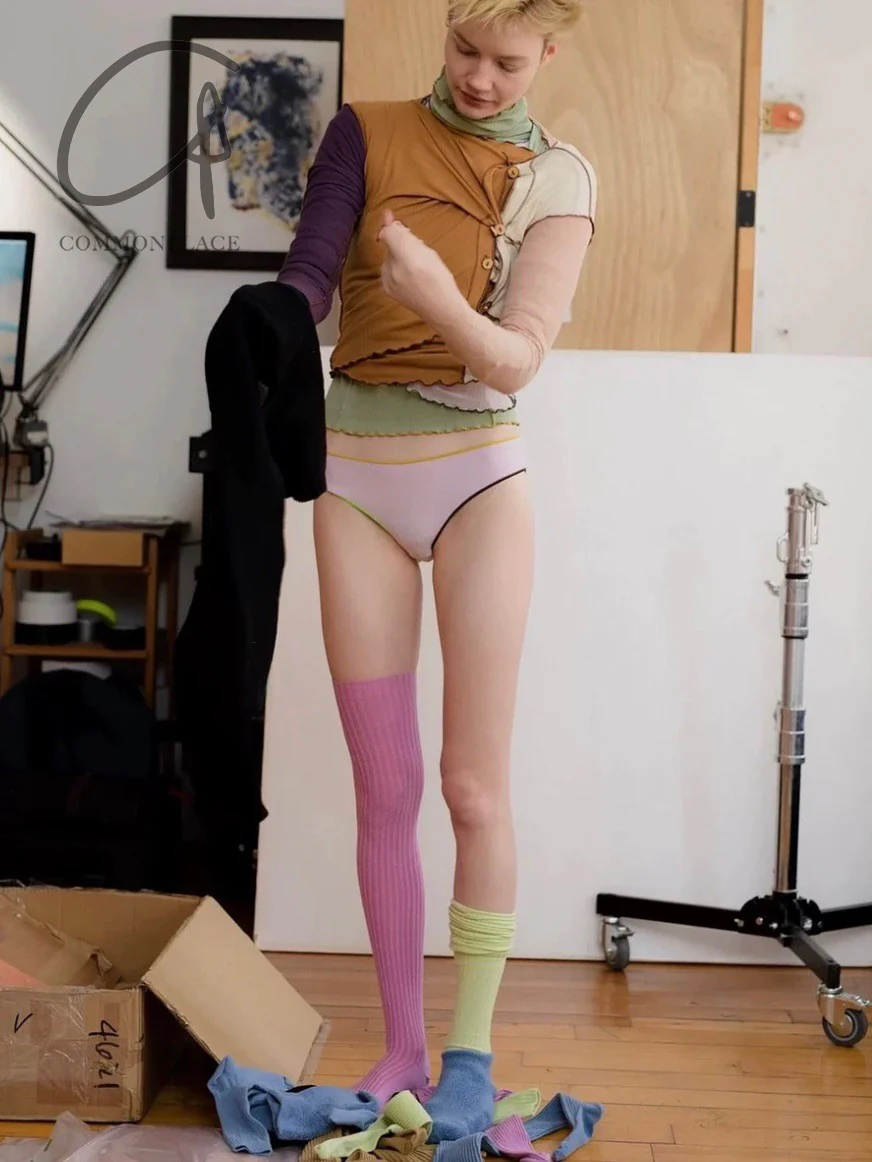 BASERANGE Cotton Stockings Series BAS-KOK-RB-AU24-ZIHONG-F Purple - Image 7