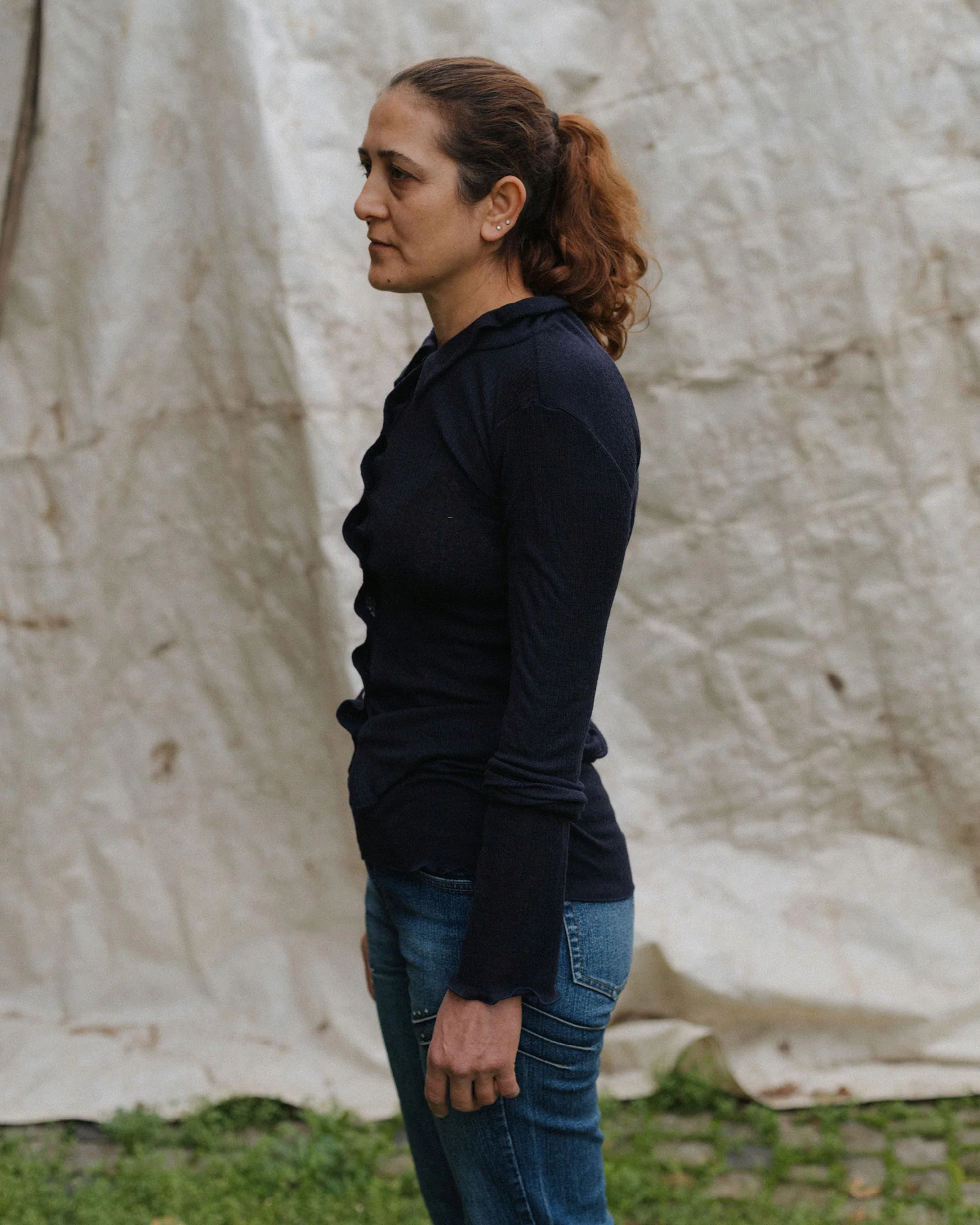 BASERANGE 25 Fall/Winter COSME Shirt BAS-TTCOS-WR-WI25-MURANO NAVY - Image 11
