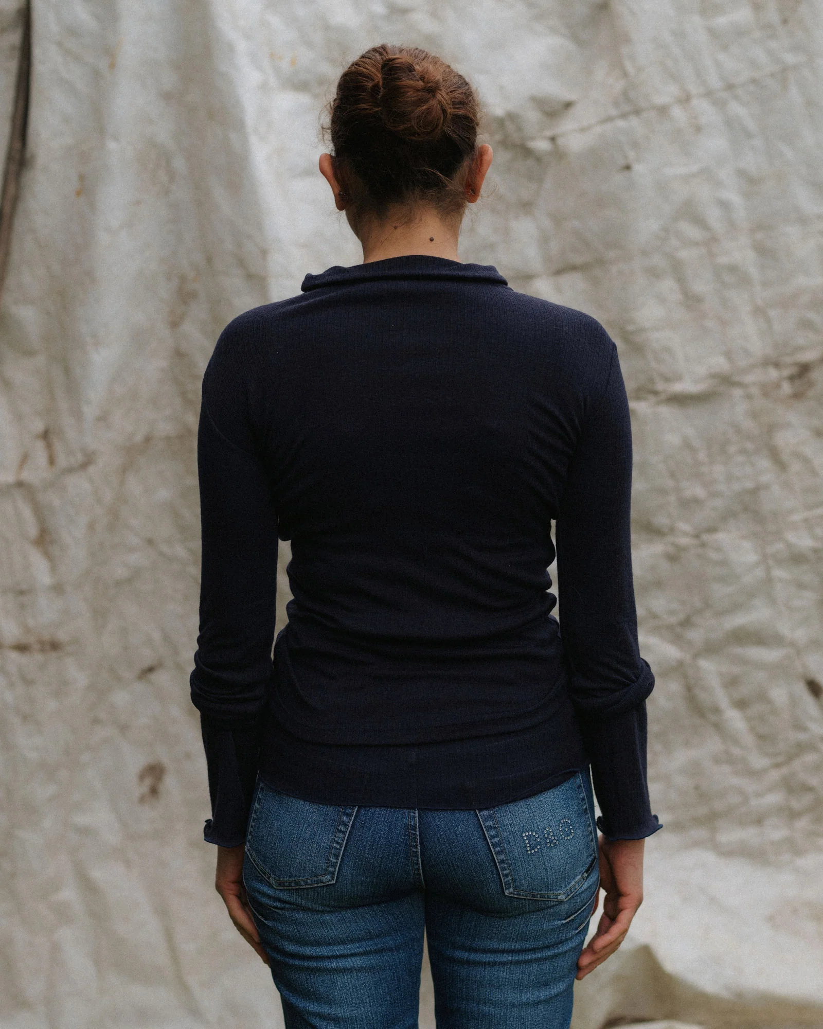 BASERANGE 25 Fall/Winter COSME Shirt BAS-TTCOS-WR-WI25-MURANO NAVY - Image 12